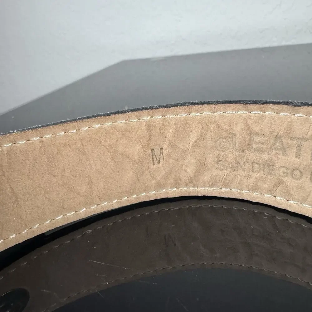 Leatherock Red Leather Belt Gold Hardware 8452 Sz M